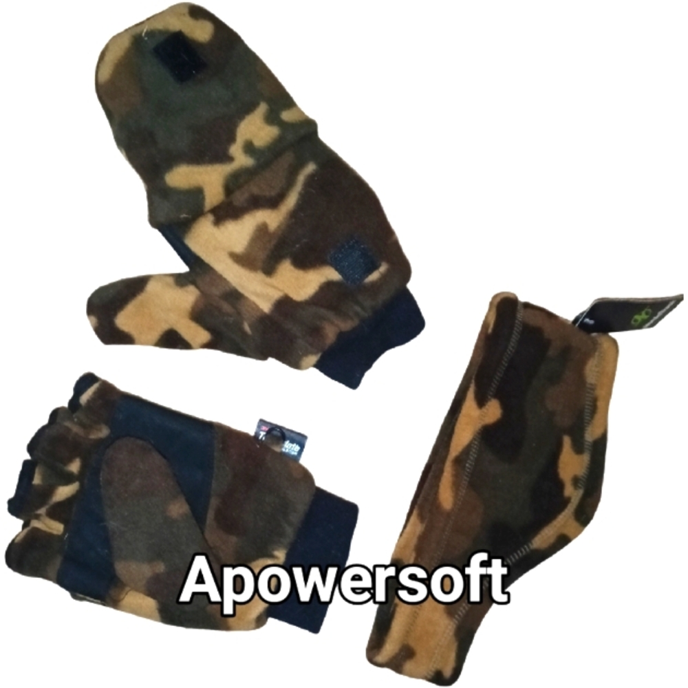 Fleece Camouflage Glove/Headwear set